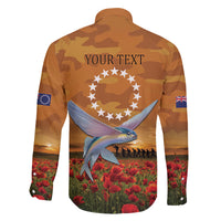 Cook Islands ANZAC Day Personalised Family Matching Long Sleeve Bodycon Dress and Hawaiian Shirt with Poppy Field LT9 - Polynesian Pride
