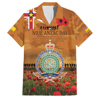 Niue ANZAC Day Personalised Family Matching Short Sleeve Bodycon Dress and Hawaiian Shirt with Poppy Field LT9 Dad's Shirt - Short Sleeve Art - Polynesian Pride