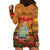 Niue ANZAC Day Personalised Hoodie Dress with Poppy Field LT9 - Polynesian Pride