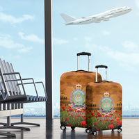 Niue ANZAC Day Personalised Luggage Cover with Poppy Field LT9 - Polynesian Pride