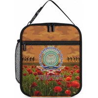 Niue ANZAC Day Personalised Lunch Bag with Poppy Field LT9 10.2 × 8.3 × 4.3 inch Art - Polynesian Pride