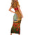 Niue ANZAC Day Personalised Short Sleeve Bodycon Dress with Poppy Field LT9 - Polynesian Pride