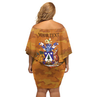 Norfolk Island ANZAC Day Personalised Family Matching Off Shoulder Short Dress and Hawaiian Shirt with Poppy Field LT9 - Polynesian Pride