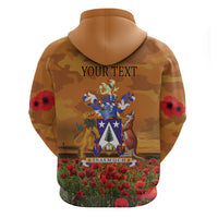 Norfolk Island ANZAC Day Personalised Hoodie with Poppy Field LT9 - Polynesian Pride