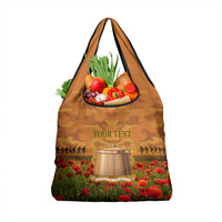 Tokelau ANZAC Day Personalised Grocery Bag with Poppy Field LT9 1-pack One Size Art - Polynesian Pride
