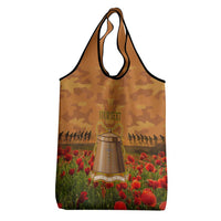 Tokelau ANZAC Day Personalised Grocery Bag with Poppy Field LT9 - Polynesian Pride