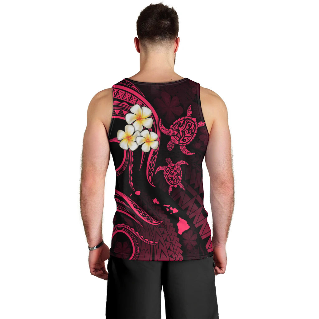 Hawaii Men Tank Top Niihau Islands Polynesian Sunset Plumeria Pink Vibe LT9 - Polynesian Pride