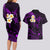 Polynesian Hawaii Couples Long Sleeve Bodycon Dress and Hawaiian Shirt Niihau Islands with Pacific Plumeria Purple Vibe LT9 - Polynesian Pride