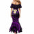 Polynesian Hawaii Mermaid Dress Niihau Islands with Pacific Plumeria Purple Vibe LT9 - Polynesian Pride