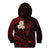 Polynesian Hawaii Kid Hoodie Niihau Islands with Pacific Plumeria Red Vibe LT9 - Polynesian Pride