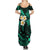 Polynesian Hawaii Summer Maxi Dress Niihau Islands with Pacific Plumeria Turquoise Vibe LT9 - Polynesian Pride