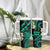 Hawaii Ni'ihau Islands Pacific Plumeria Tumbler With Handle Turquoise Polynesian Tattoo