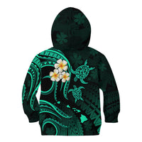 Polynesian Hawaii Kid Hoodie Molokai Islands with Pacific Plumeria Turquoise Vibe LT9 - Polynesian Pride