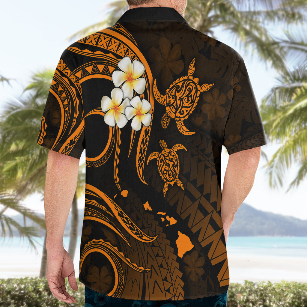 Hawaii Hawaiian Shirt Lanai Islands Polynesian Sunset Plumeria Gold Vibe LT9 - Polynesian Pride