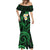 Hawaii Mermaid Dress Lanai Islands Polynesian Sunset Plumeria Green Vibe LT9 - Polynesian Pride