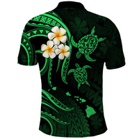 Hawaii Polo Shirt Lanai Islands Polynesian Sunset Plumeria Green Vibe LT9 - Polynesian Pride