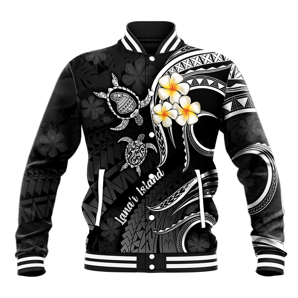 Polynesian Hawaii Baseball Jacket Lanai Islands with Pacific Plumeria White Vibe LT9 Unisex White - Polynesian Pride