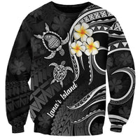 Polynesian Hawaii Sweatshirt Lanai Islands with Pacific Plumeria White Vibe LT9 Unisex White - Polynesian Pride