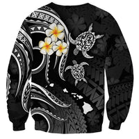 Polynesian Hawaii Sweatshirt Lanai Islands with Pacific Plumeria White Vibe LT9 - Polynesian Pride