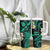 Hawaii Lanaʻi Islands Pacific Plumeria Tumbler With Handle Turquoise Polynesian Tattoo