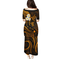 Hawaii Puletasi Kauai Islands Polynesian Sunset Plumeria Gold Vibe LT9 - Polynesian Pride