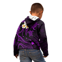 Polynesian Hawaii Kid Hoodie Kauai Islands with Pacific Plumeria Purple Vibe LT9 - Polynesian Pride