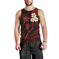Polynesian Hawaii Men Tank Top Kauai Islands with Pacific Plumeria Red Vibe LT9 - Polynesian Pride