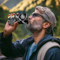 Hawaii Kauai Islands Pacific Plumeria 4 in 1 Can Cooler Tumbler White Polynesian Tattoo