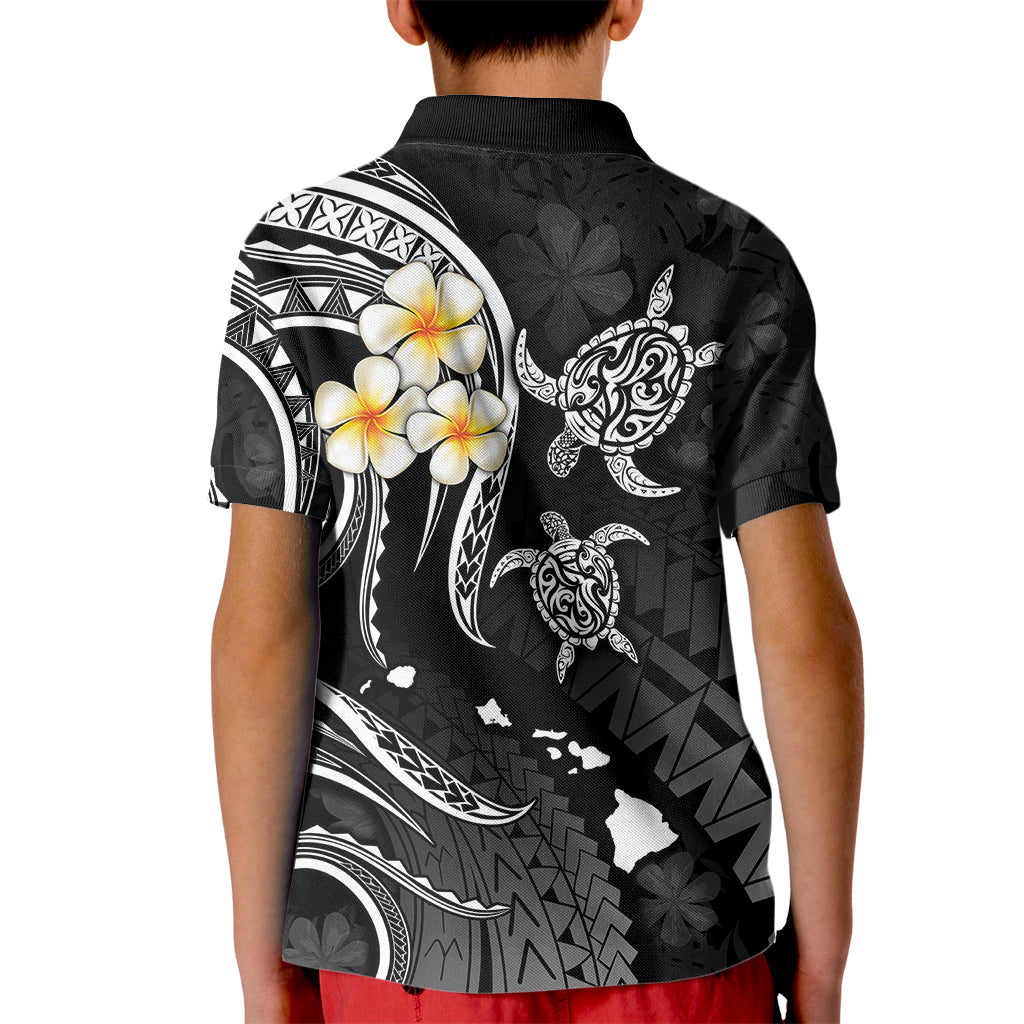 Polynesian Hawaii Kid Polo Shirt Kauai Islands with Pacific Plumeria White Vibe LT9 - Polynesian Pride