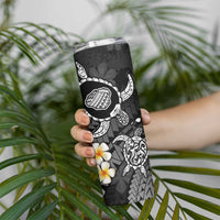 Hawaii Kauai Islands Pacific Plumeria Skinny Tumbler White Polynesian Tattoo