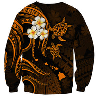 Hawaii Sweatshirt Kahoolawe Islands Polynesian Sunset Plumeria Gold Vibe LT9 - Polynesian Pride