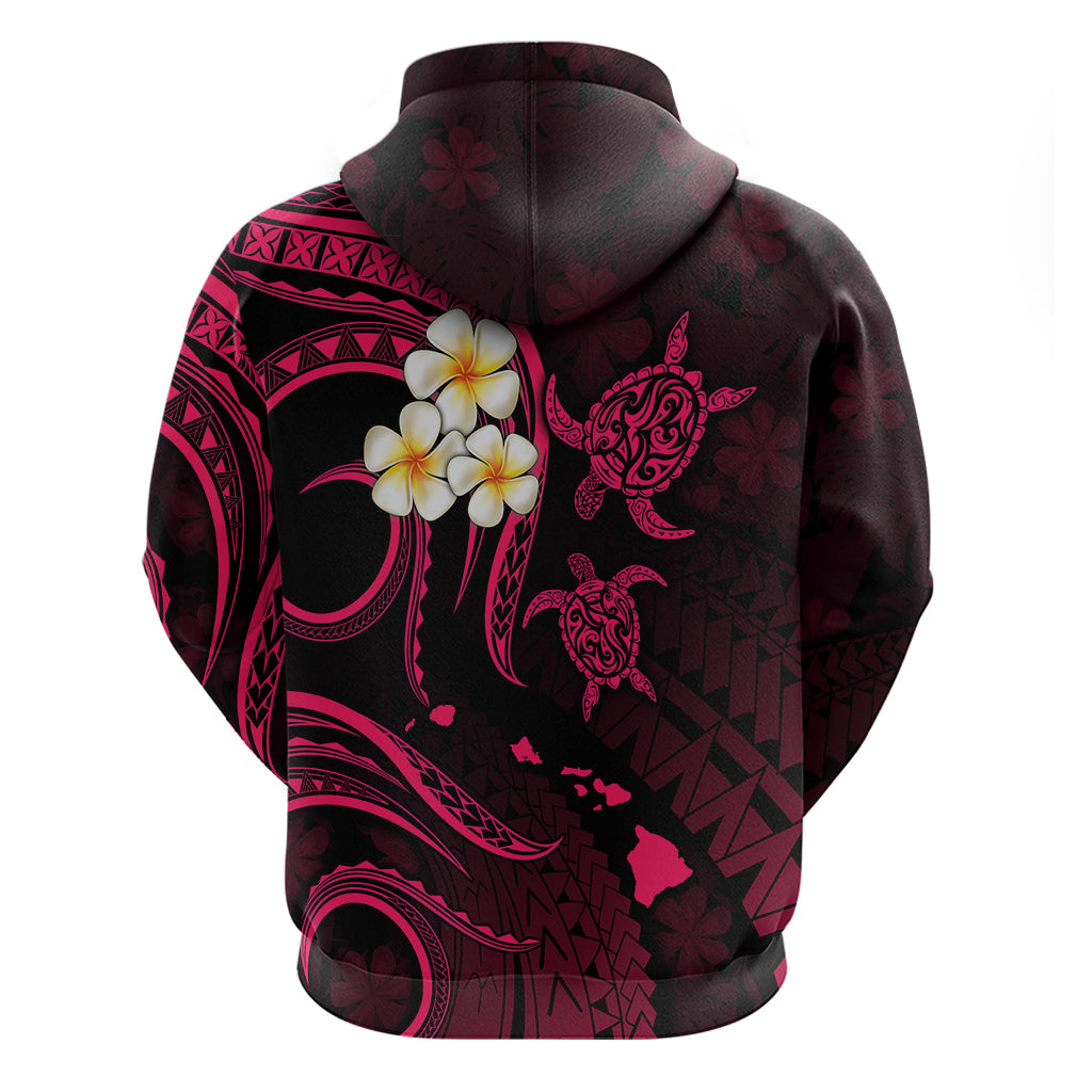 Hawaii Hoodie Kahoolawe Islands Polynesian Sunset Plumeria Pink Vibe LT9 - Polynesian Pride