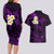 Polynesian Hawaii Couples Long Sleeve Bodycon Dress and Hawaiian Shirt Kahoolawe Islands with Pacific Plumeria Purple Vibe LT9 - Polynesian Pride