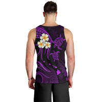 Polynesian Hawaii Men Tank Top Kahoolawe Islands with Pacific Plumeria Purple Vibe LT9 - Polynesian Pride