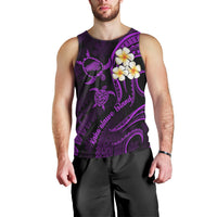Polynesian Hawaii Men Tank Top Kahoolawe Islands with Pacific Plumeria Purple Vibe LT9 - Polynesian Pride