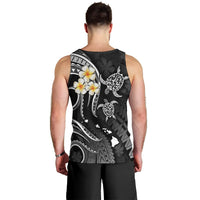 Polynesian Hawaii Men Tank Top Kahoolawe Islands with Pacific Plumeria White Vibe LT9 - Polynesian Pride