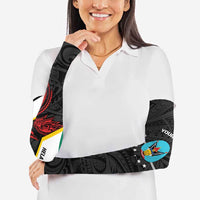 Personalised PNG Hela Province Arm Sleeves Bird of Paradise Tattoo Flag Motif LT9 - Polynesian Pride