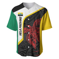 Personalised PNG Hela Province Baseball Jersey Bird of Paradise Tattoo Flag Motif LT9 Yellow - Polynesian Pride