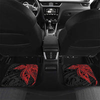 Personalised PNG Hela Province Car Mats Bird of Paradise Tattoo Flag Motif LT9 Set 2pcs - Back Yellow - Polynesian Pride