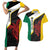 Personalised PNG Hela Province Couples Matching Short Sleeve Bodycon Dress and Hawaiian Shirt Bird of Paradise Tattoo Flag Motif - Polynesian Pride