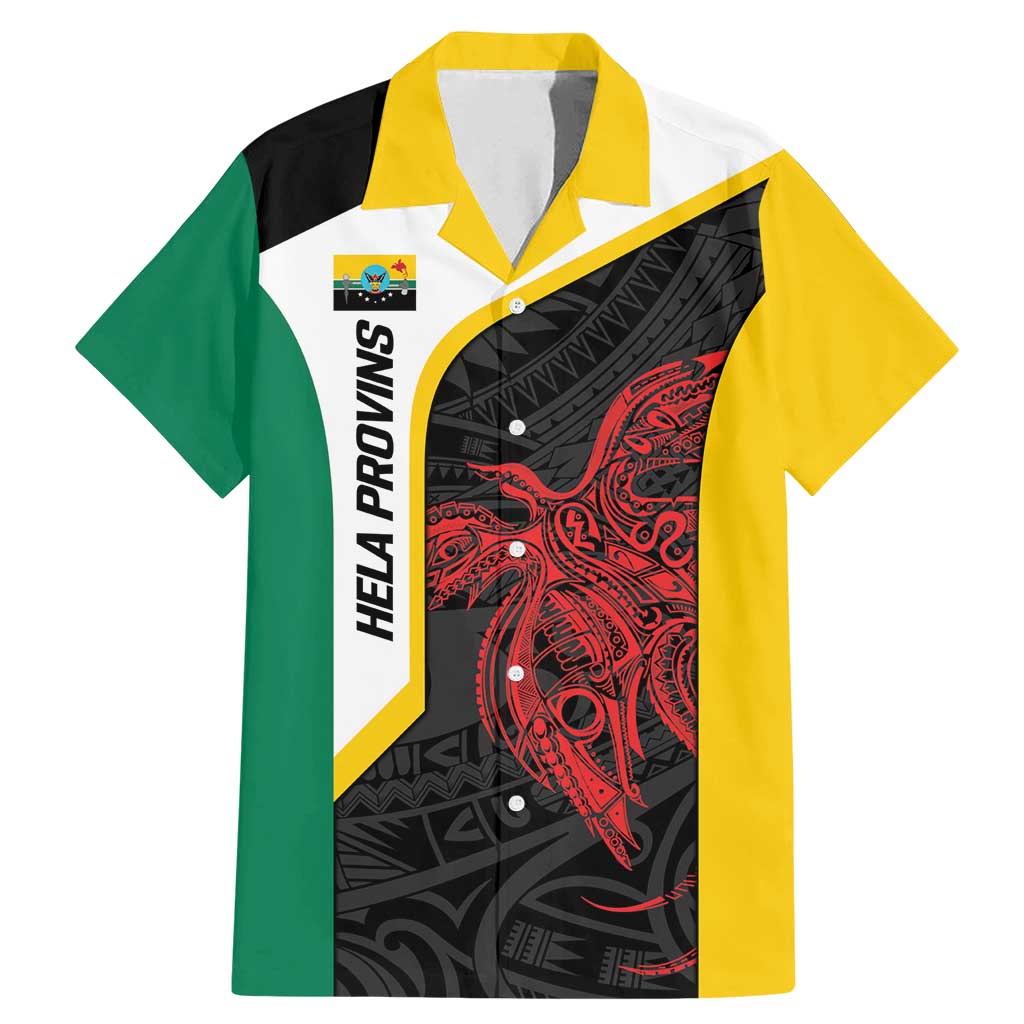 Personalised PNG Hela Province Family Matching Mermaid Dress and Hawaiian Shirt Bird of Paradise Tattoo Flag Motif - Polynesian Pride