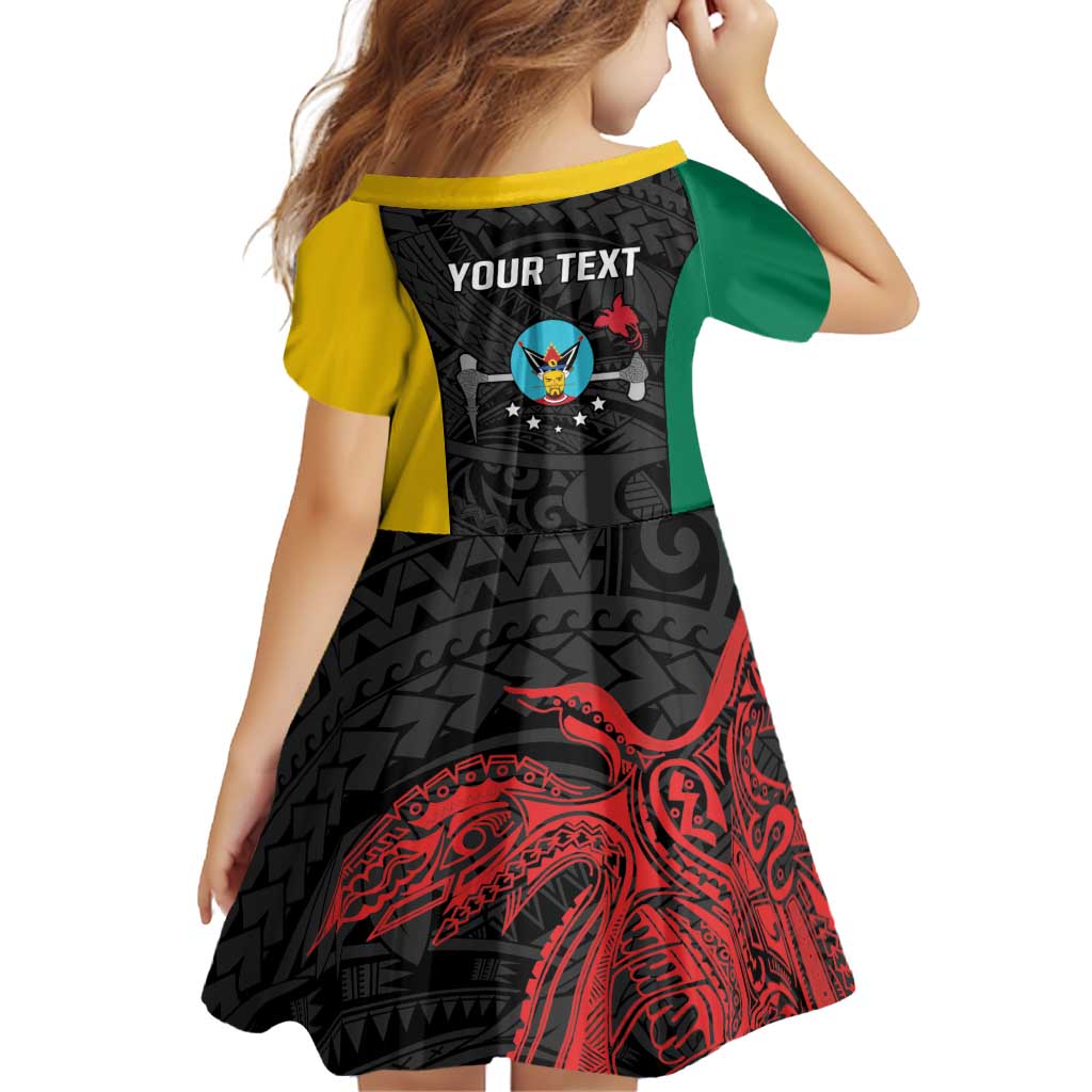 Personalised PNG Hela Province Family Matching Off Shoulder Short Dress and Hawaiian Shirt Bird of Paradise Tattoo Flag Motif - Polynesian Pride