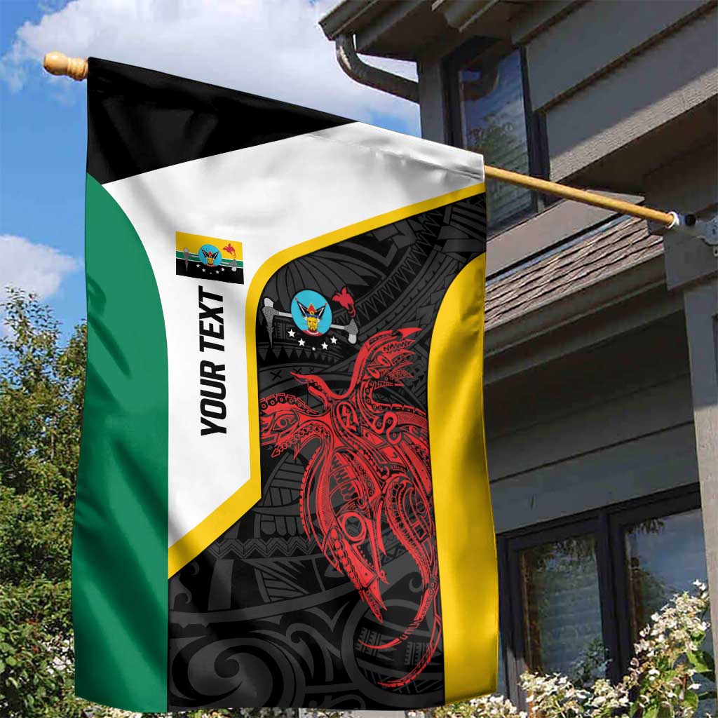 Personalised PNG Hela Province Garden Flag Bird of Paradise Tattoo Flag Motif - Polynesian Pride