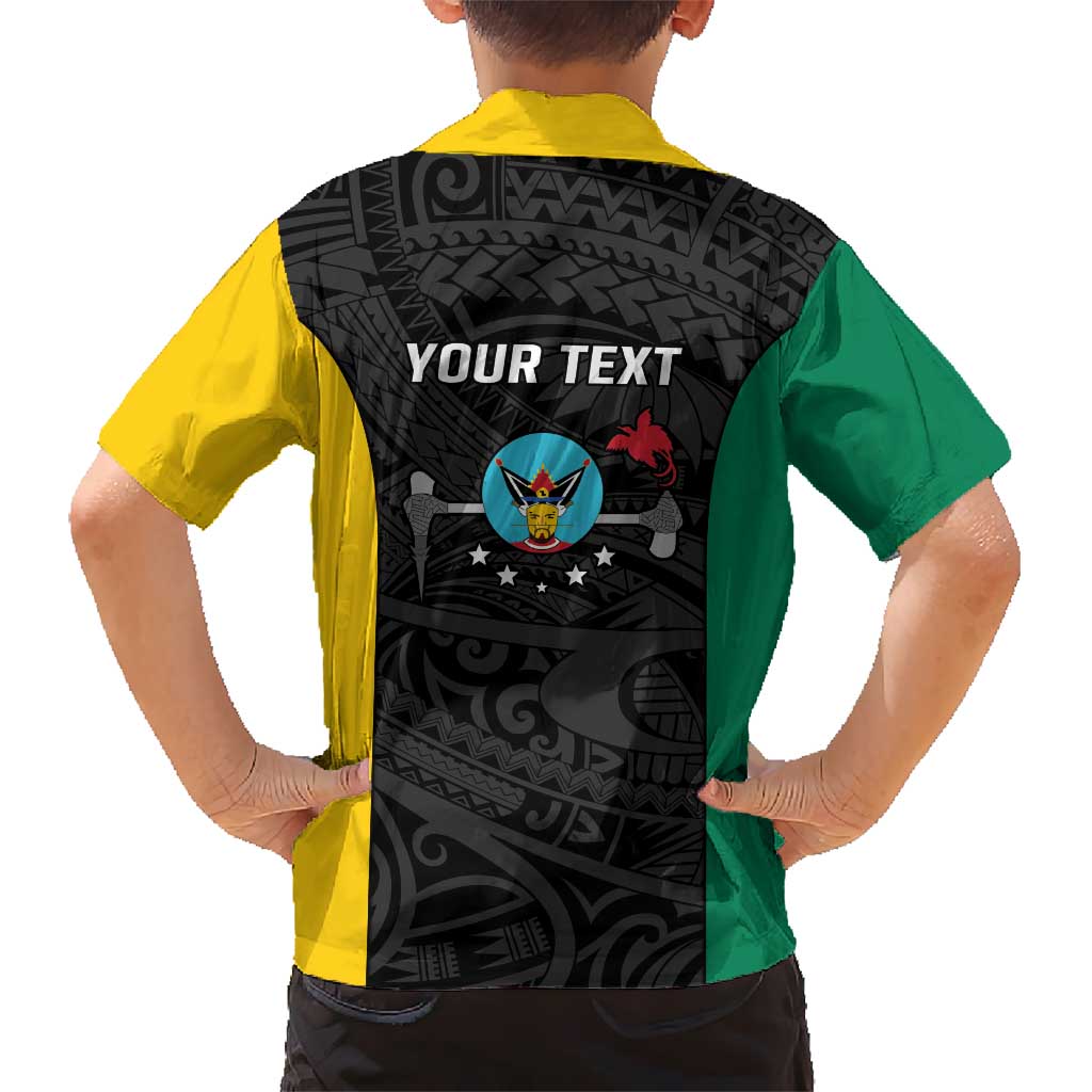 Personalised PNG Hela Province Hawaiian Shirt Bird of Paradise Tattoo Flag Motif - Polynesian Pride