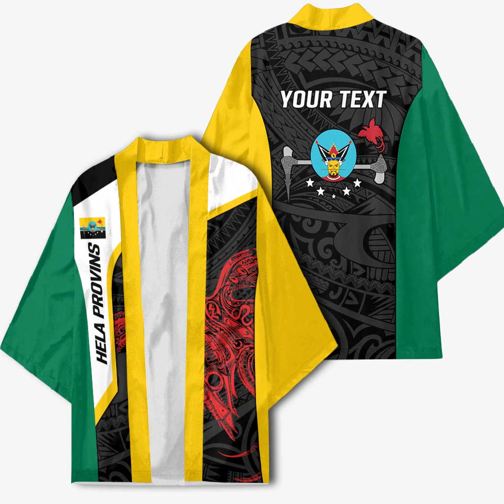 Personalised PNG Hela Province Kimono Bird of Paradise Tattoo Flag Motif - Polynesian Pride