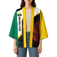 Personalised PNG Hela Province Kimono Bird of Paradise Tattoo Flag Motif - Polynesian Pride