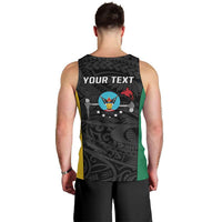 Personalised PNG Hela Province Men Tank Top Bird of Paradise Tattoo Flag Motif - Polynesian Pride