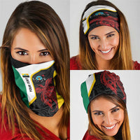 Personalised PNG Hela Province Neck Gaiter Bird of Paradise Tattoo Flag Motif - Polynesian Pride