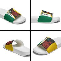Personalised PNG Hela Province Slide Sandals Bird of Paradise Tattoo Flag Motif LT9 - Polynesian Pride