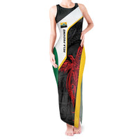Personalised PNG Hela Province Tank Maxi Dress Bird of Paradise Tattoo Flag Motif - Polynesian Pride